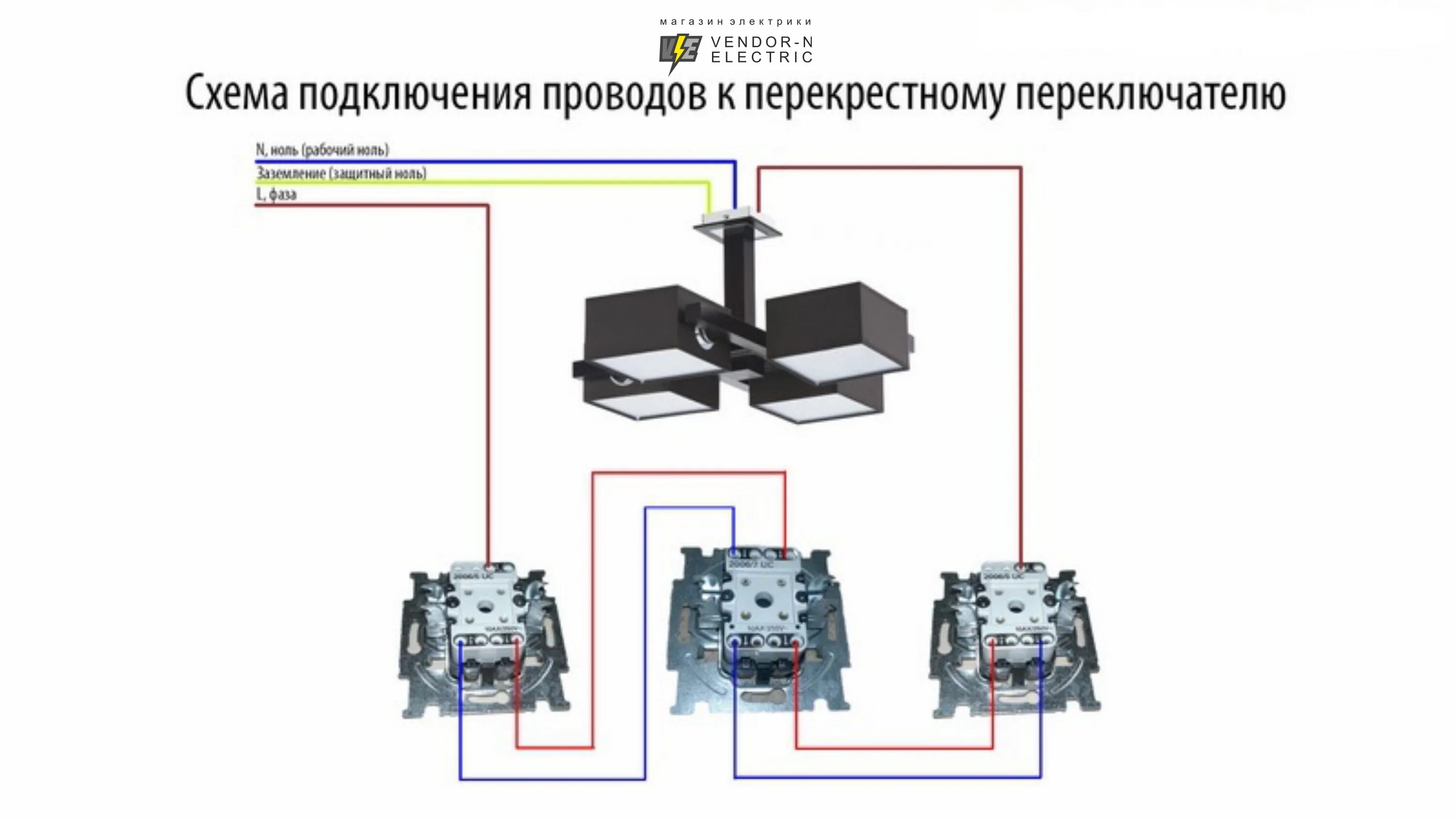 Тип управления выключателя. Схема подключения перекрестного выключателя с трех мест. схема подключения проходного и перекрестного выключателя. схема подключения двух перекрестных выключателей. схема подключения проходных и перекрестных выключателей.