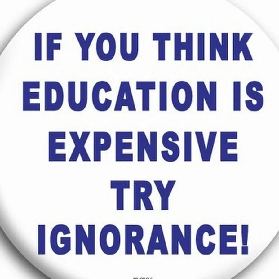 How expensive is ignorance. How expensive