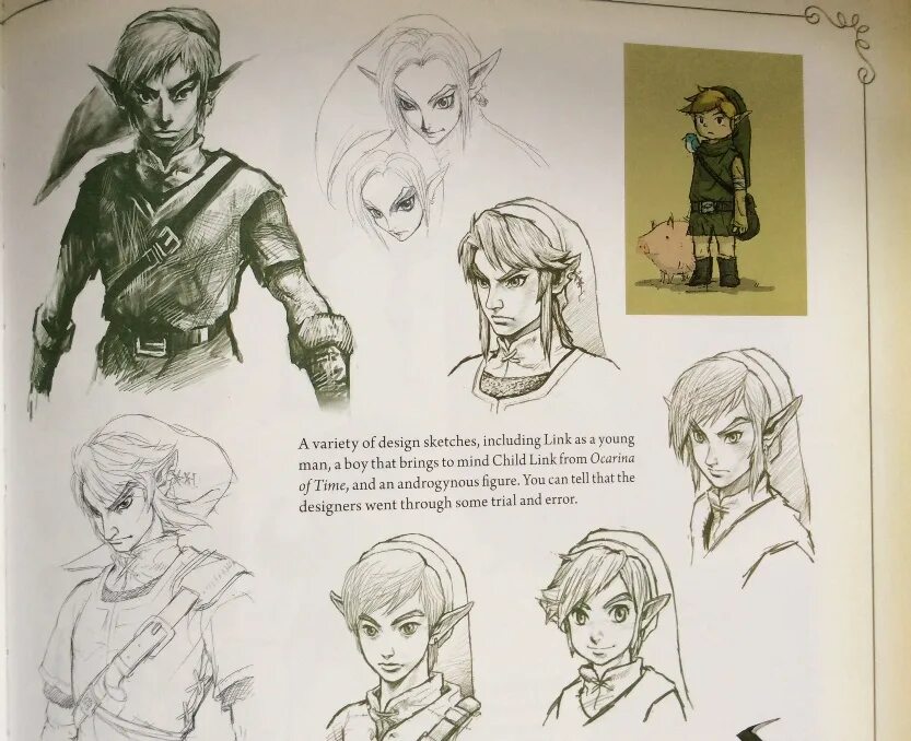 Link included. Линк Зельда концепт арт. Sketches link Ocarina of time. The Legend of Zelda: Hyrule historia. Зельда новый артбук.