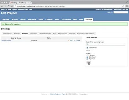 Redmine projects