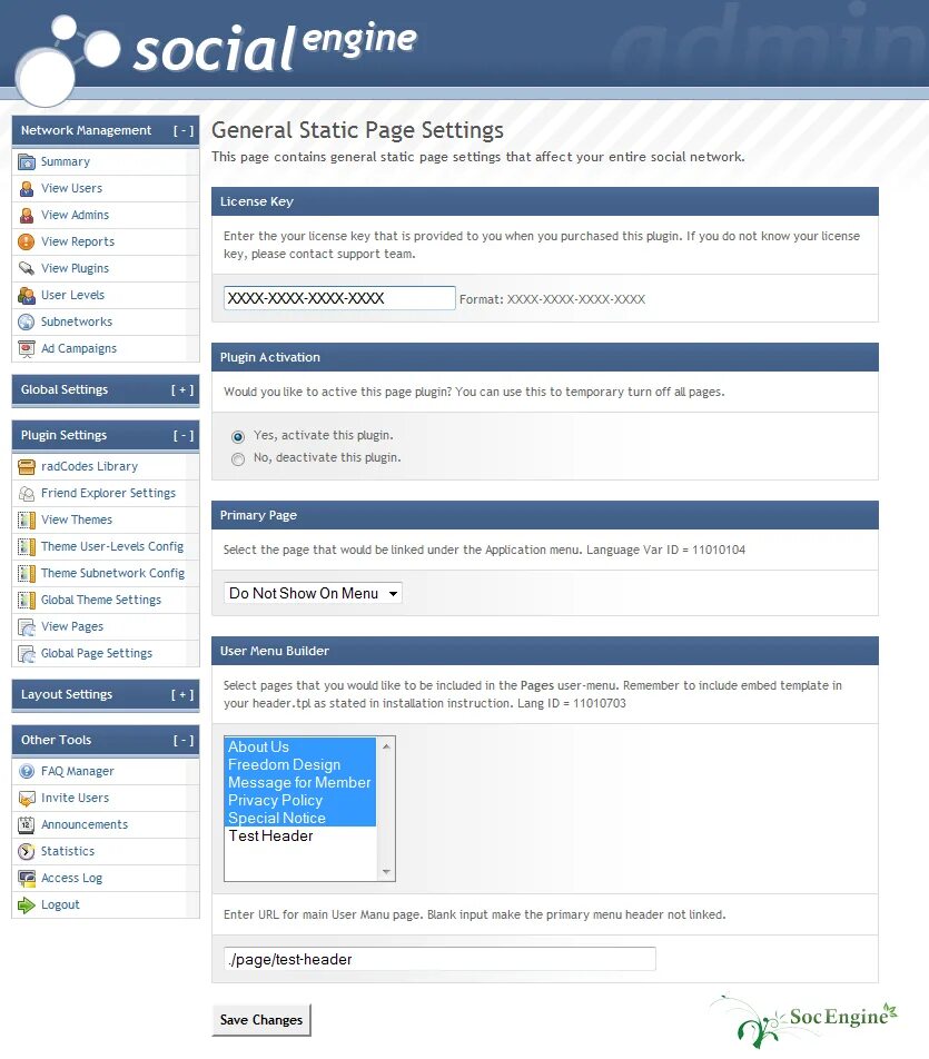 Static pages. Static pages