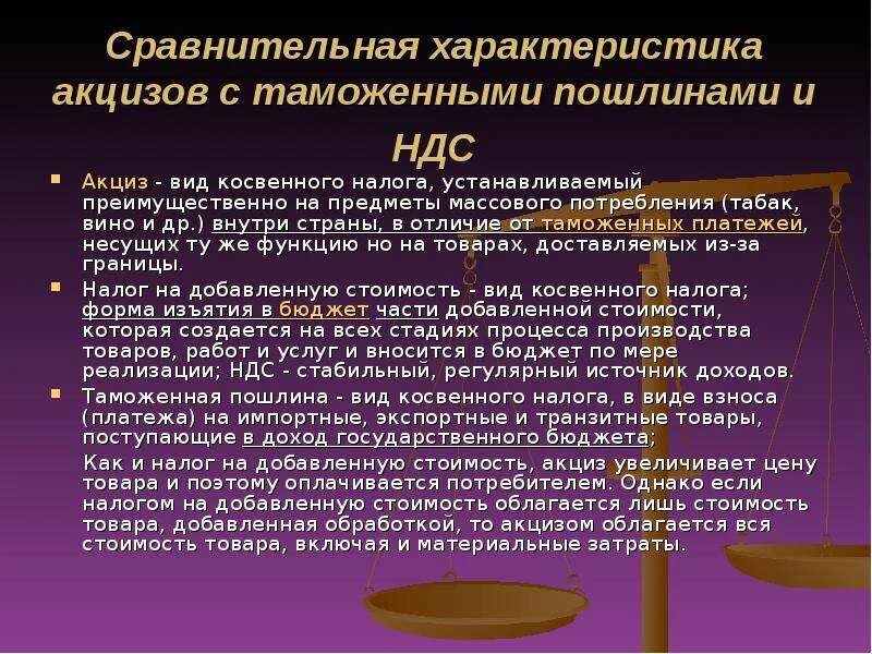 Акцизный налог относится. Характеристика акцизов. Акцизы характеристика налога. Сходства акциза и НДС. Налог на добавленную стоимость (НДС) И акцизы.