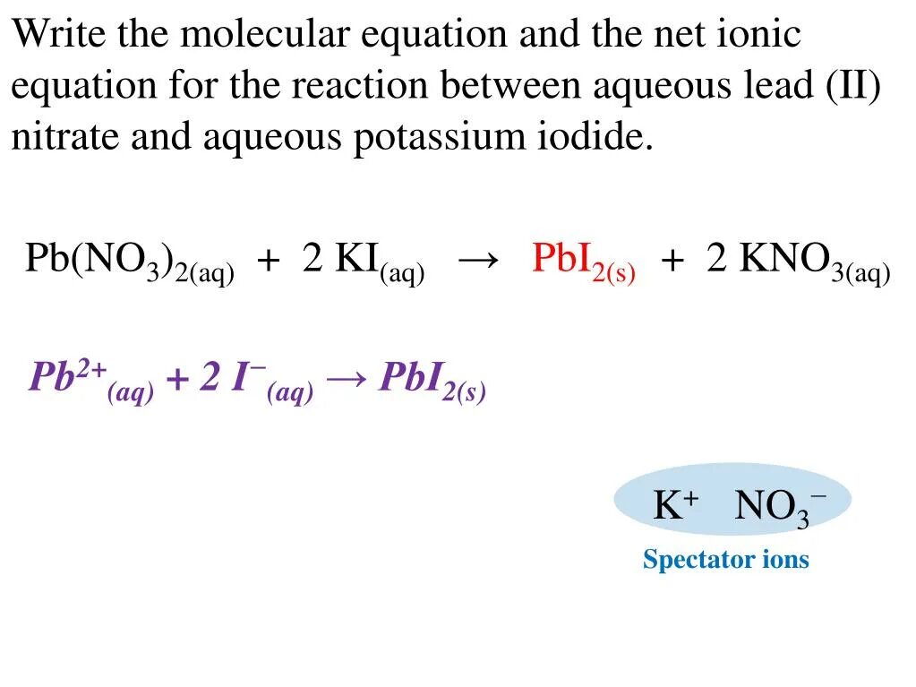 Ionic equation of lead iodide. Pbi2 осадок. PB no3 2 ki. Pbi2 получение. Pb no3 2 na2co3