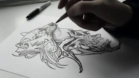 Процесс рисования эскиза