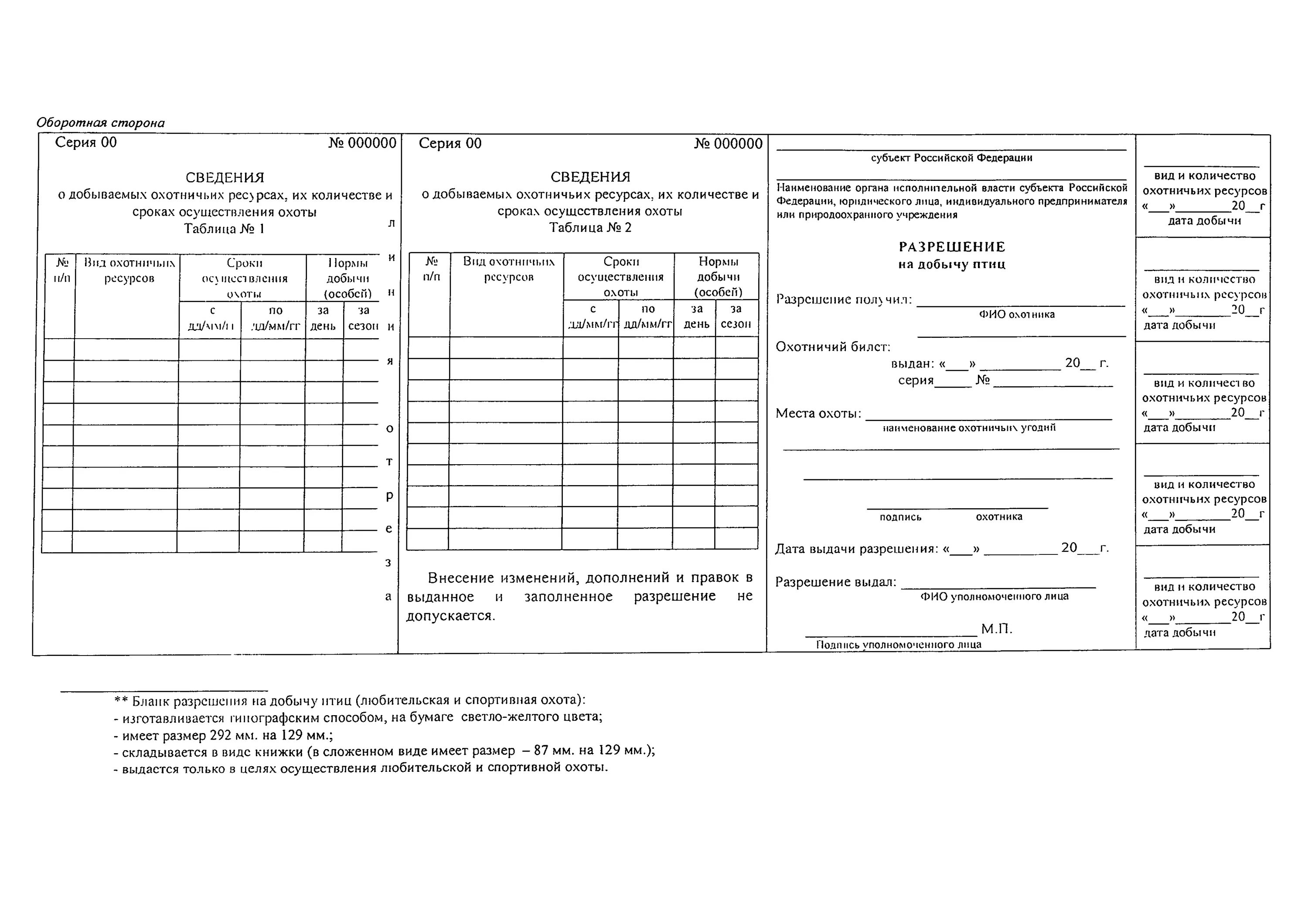 Правила охоты приказ минприроды. Разрешение на добычу охотничьих ресурсов пример. Форма Бланка разрешения на добычу охотничьих ресурсов. Лицензия на добычу охотничьих ресурсов. Образец заполнения разрешения на добычу охотничьих ресурсов.
