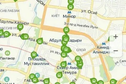 Карта которая показывает автобусы