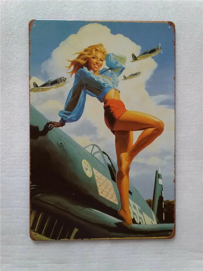 Грег Хильдебрандт пин ап. Жестяные плакаты. Pin up Aviator. Жестяная картина девушка.