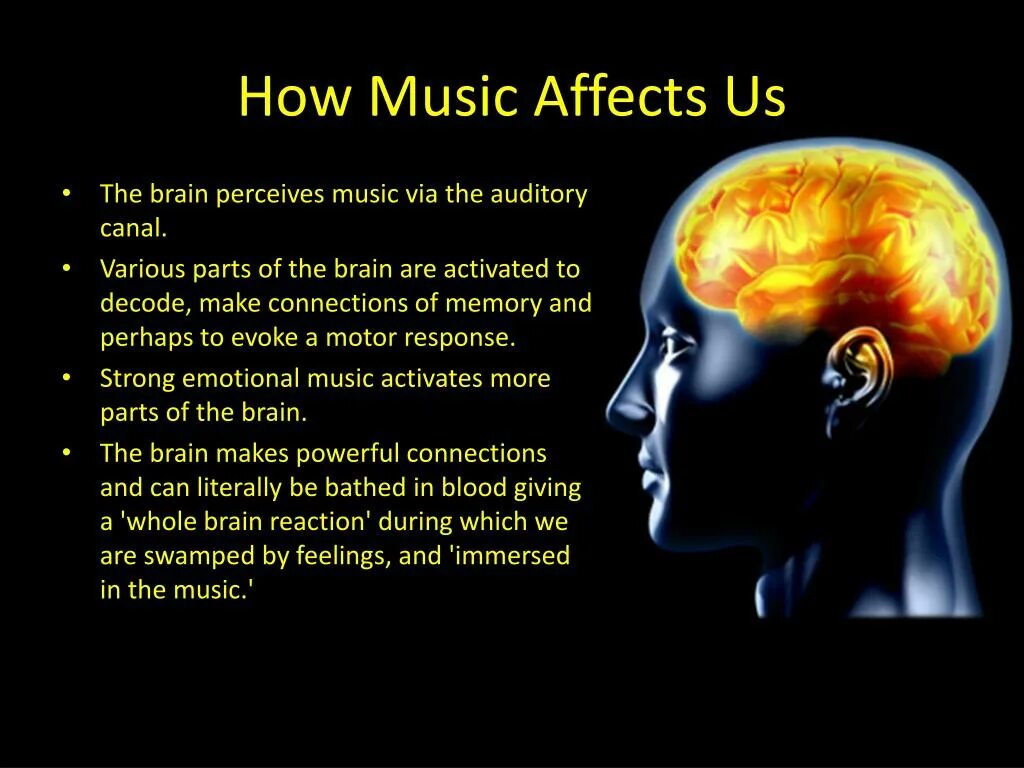 Музыка how does. Psychological Effects of Music. How Music influences our Brain. How Music affects people фото. Brain effect