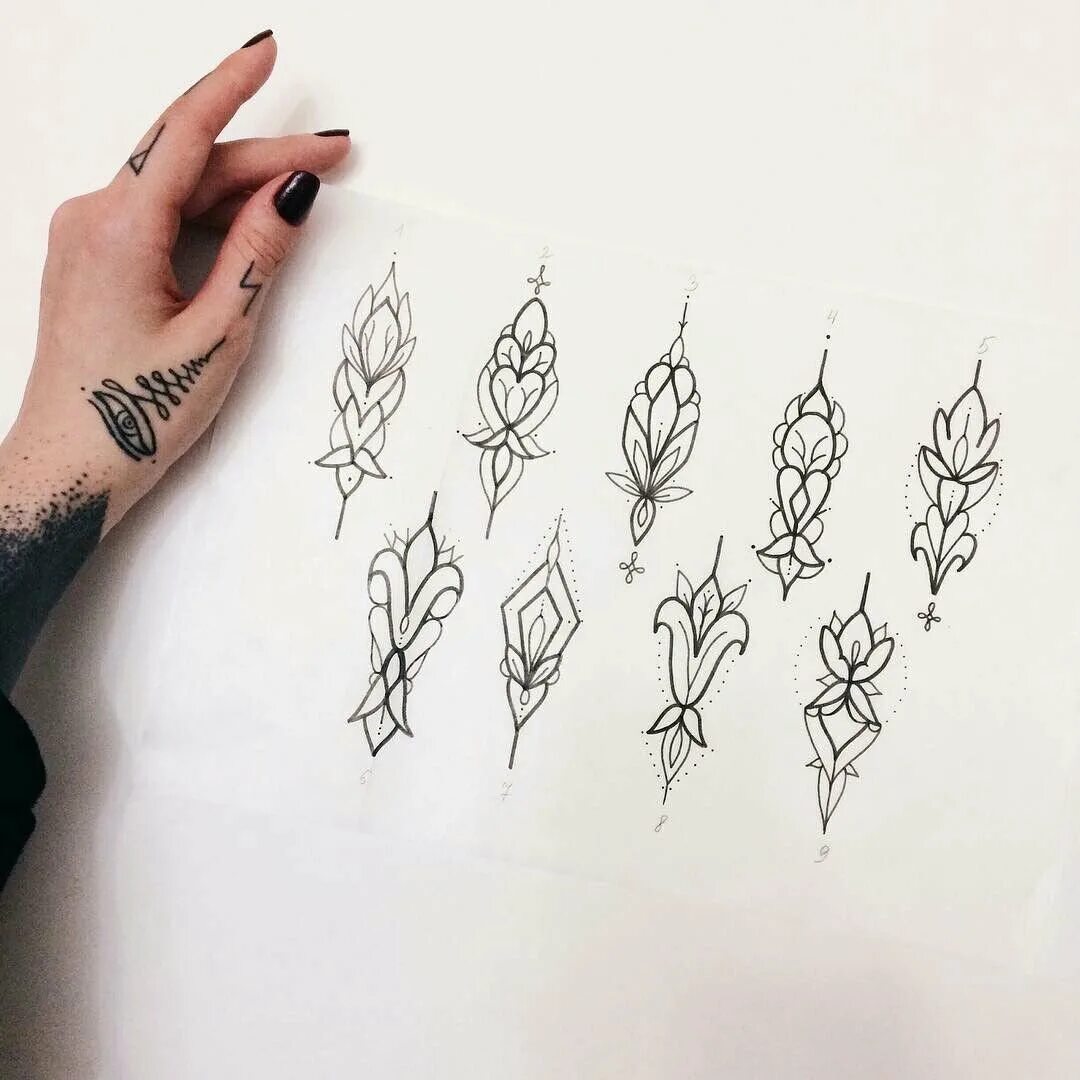 Эскиз татуировки на запястье