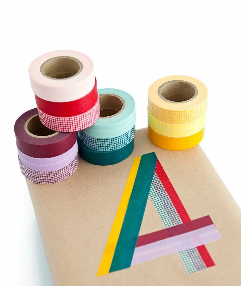 Лента Washi-Tape. Скотч Washi. Поделки со скотчем. Скотч лента для упаковки.