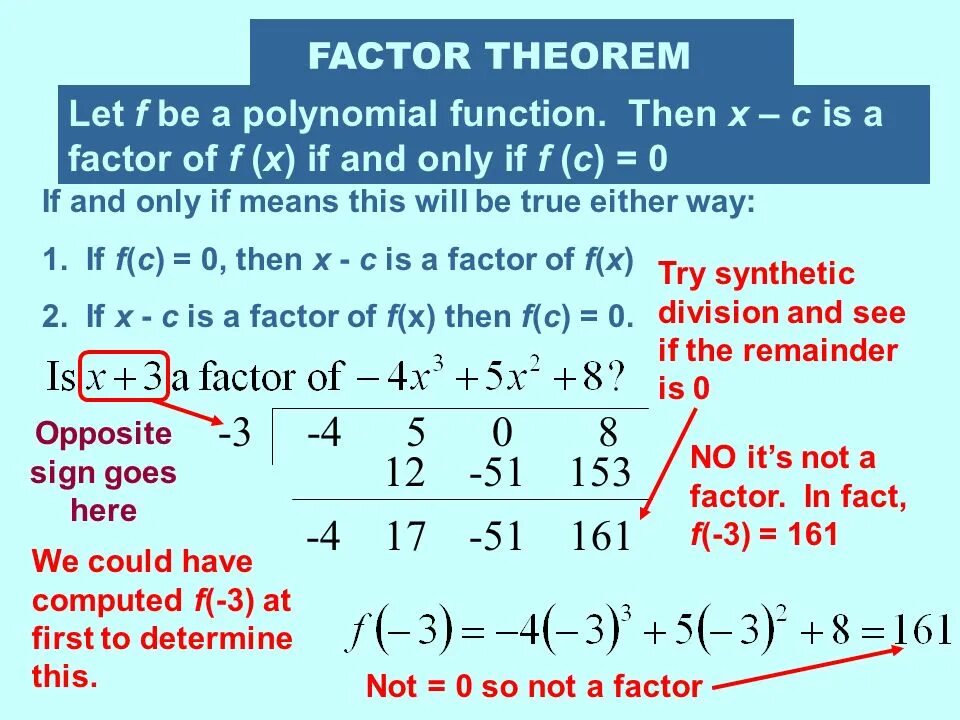 Factoring function. Factor theorem. remainder theorem. polynomial remainder theorem. polynomial function.