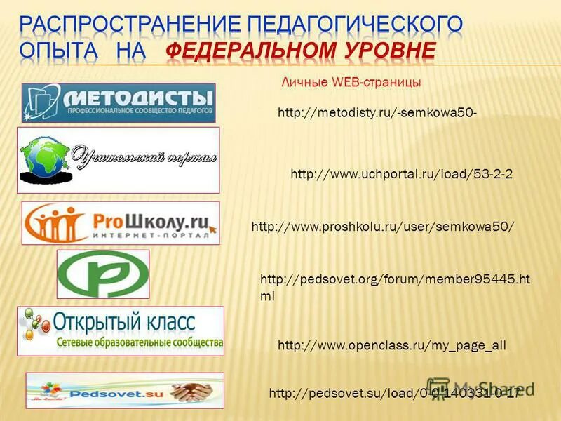 Личных web страницы