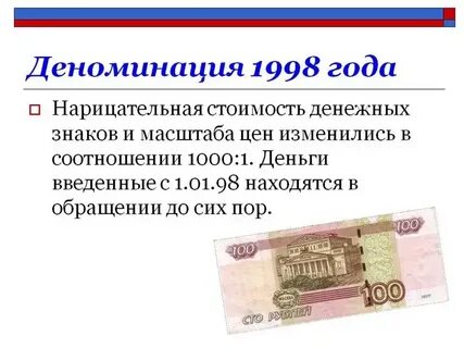 Валюта 1998 года