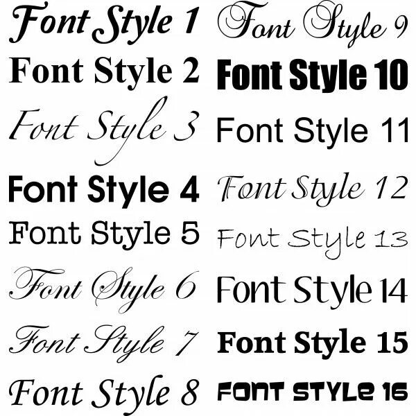 Name font style