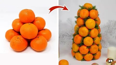 Елка из мандаринов своими руками