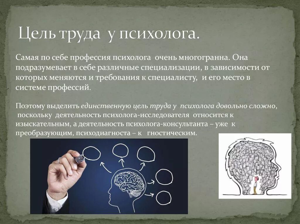 Доклад на тему психолог. Цель труда психолога. Профессия психолог. Презентация на тему психолог. Цель профессии психолога.