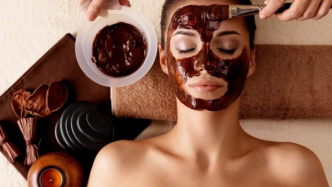 Маска какао в домашнем условии. Маска для лица. Шоколадная маска для тела.