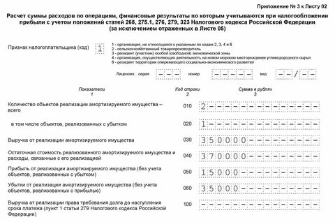 Прочие расходы в декларации по прибыли