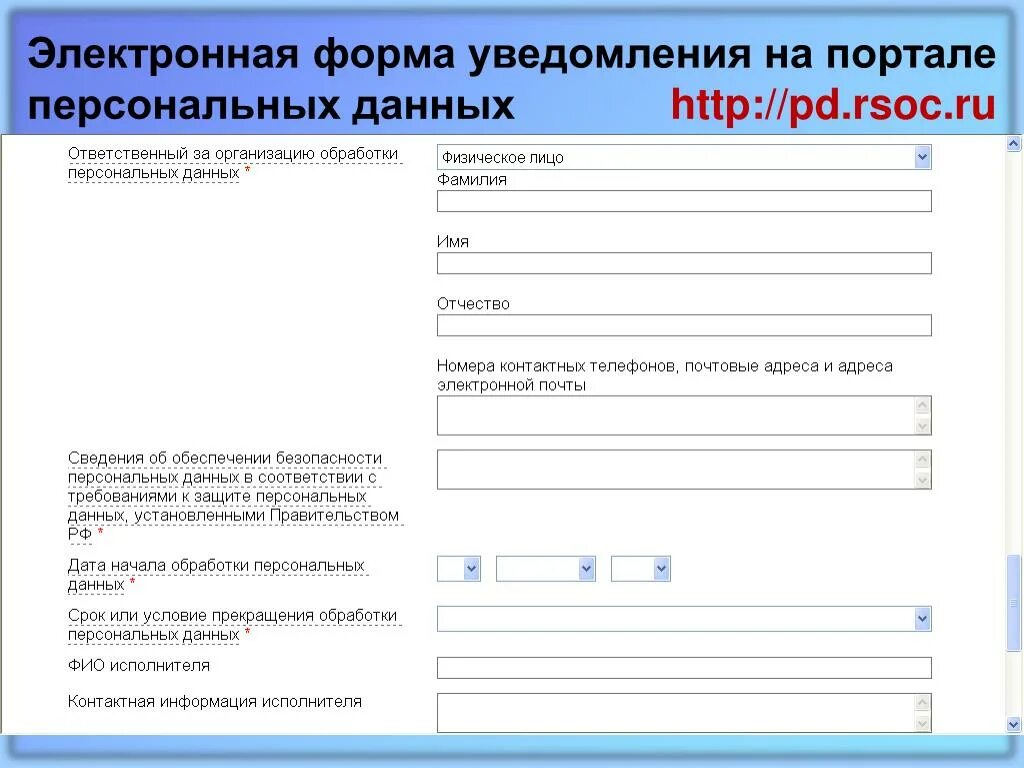 Https pd rkn gov ru operators. Портал персональных данных форма уведомления. Электронная форма. Электронные бланки. Уведомление о персональных данных в Роскомнадзор.