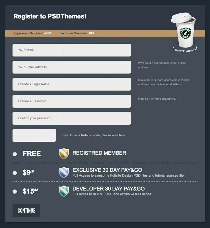 Форма регистрации UI. Registration form Design. Дизайн веб форм. Web анкета.