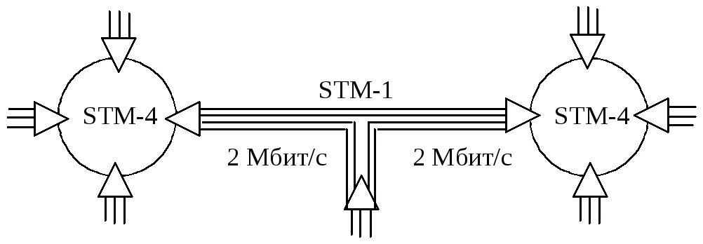 Технология SDH. - Глава 3. - Состав сети SDH.Топология и архитектура.
