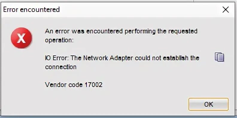 Connection could not be established