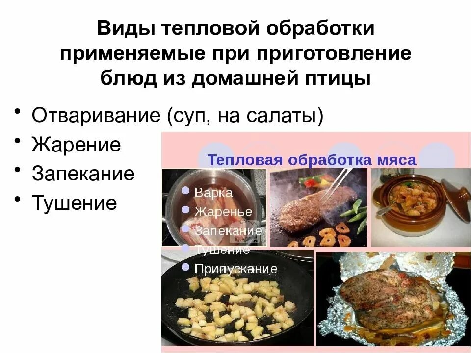 Что является субпродуктом при переработке птицы. Тепловаят обработка птиц. тепловая обработка блюд. виды тепловой обработки. приготовление блюд из птицы.