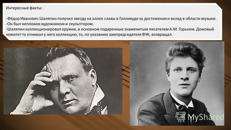 Интересные факты из творчества шаляпина. Ф. Фио шаляпина. «ф. И.