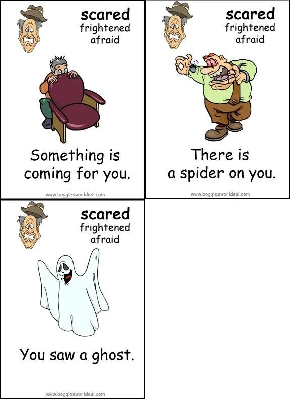 Afraid of verb. Scared afraid разница. scared frightened afraid разница. разница scare frighten.
