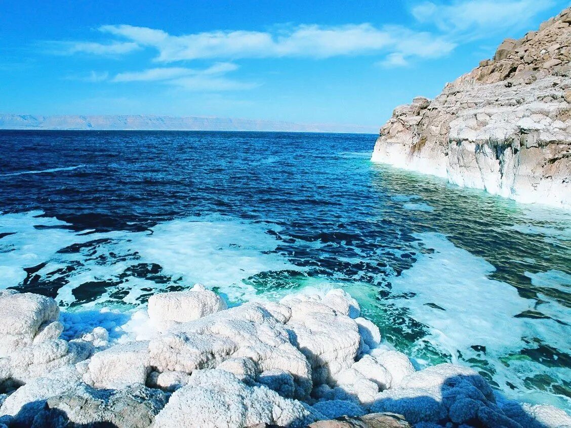 Иордания Мертвое море. Соленое озеро в Израиле.