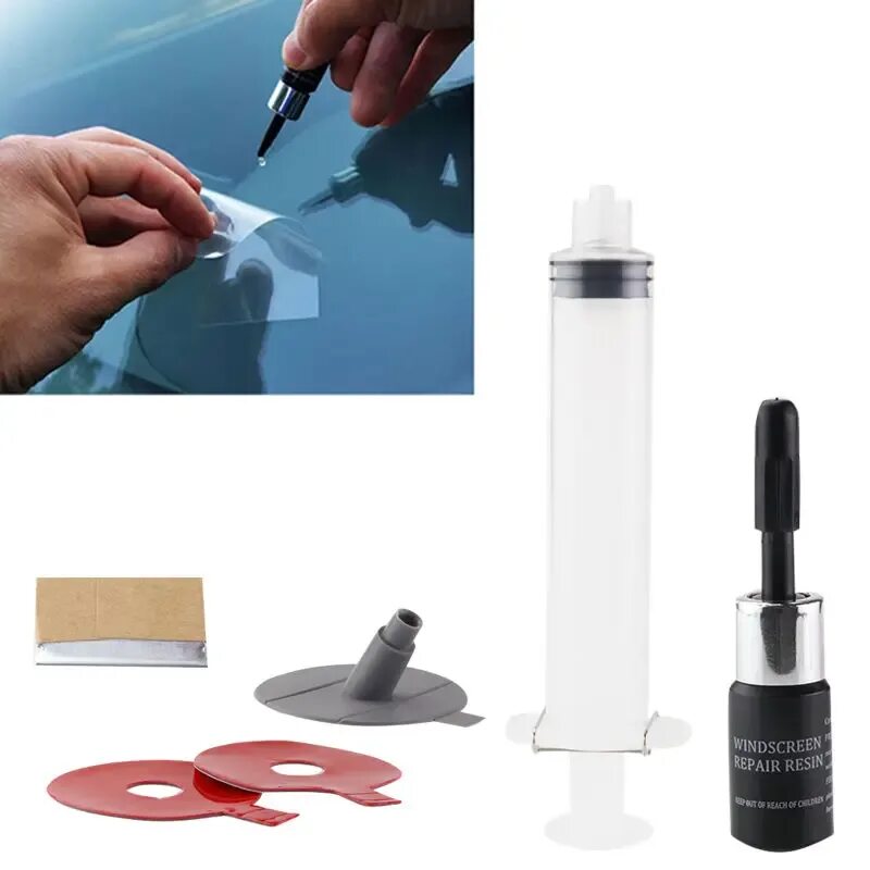 Клей для ремонта трещин. Набор для ремонта стекол автомобиля (Windshield Repair Kit) sovepsshop. Repair Kit клей. Набор для устранения трещин на стекле Windshield Repair Kit. Инструмент для сколов на лобовом.