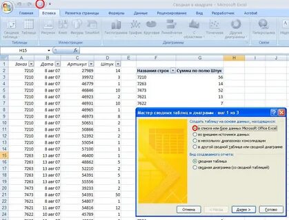 Виды сводных таблиц в excel