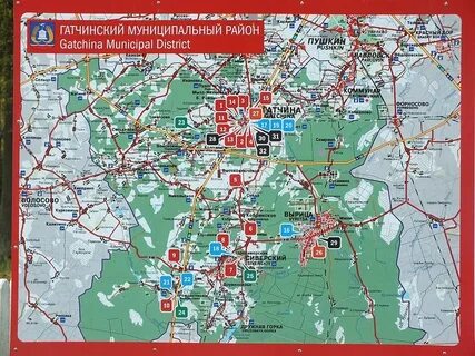 Гатчина подробная карта