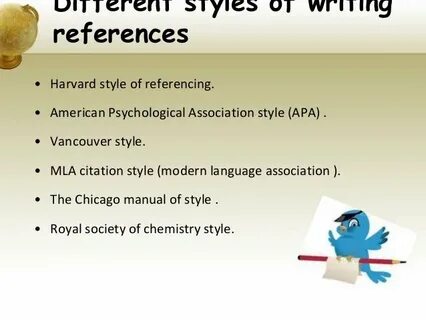 Referencing styles