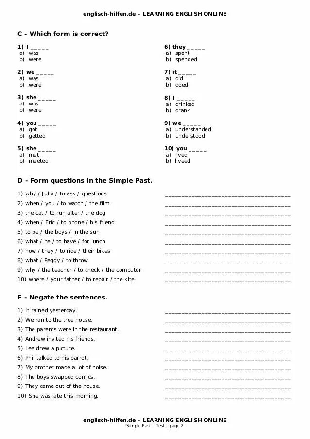 Паст симпл тест 6. Simple past Test English-Hilfen.de. Englisch Hilfen de simple present ответы.