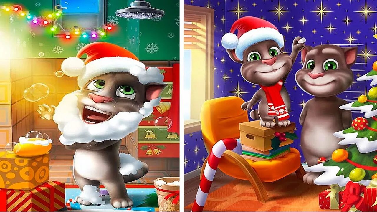 Поиграть игру говорящий том. My talking Tom 2013. Игра том и друзья Тома. Том и его друзья новый год. Говорящий том новый год.