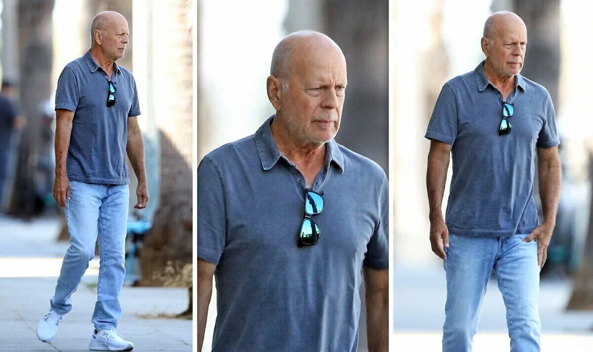 Bruce Willis, 67, looks slimmer than usual in latest outing amid aphasia battle 