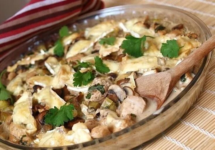 Курица, под сливочным грибным соусом статьи и советы на