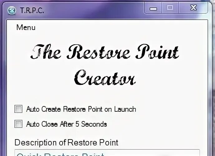 Restore point