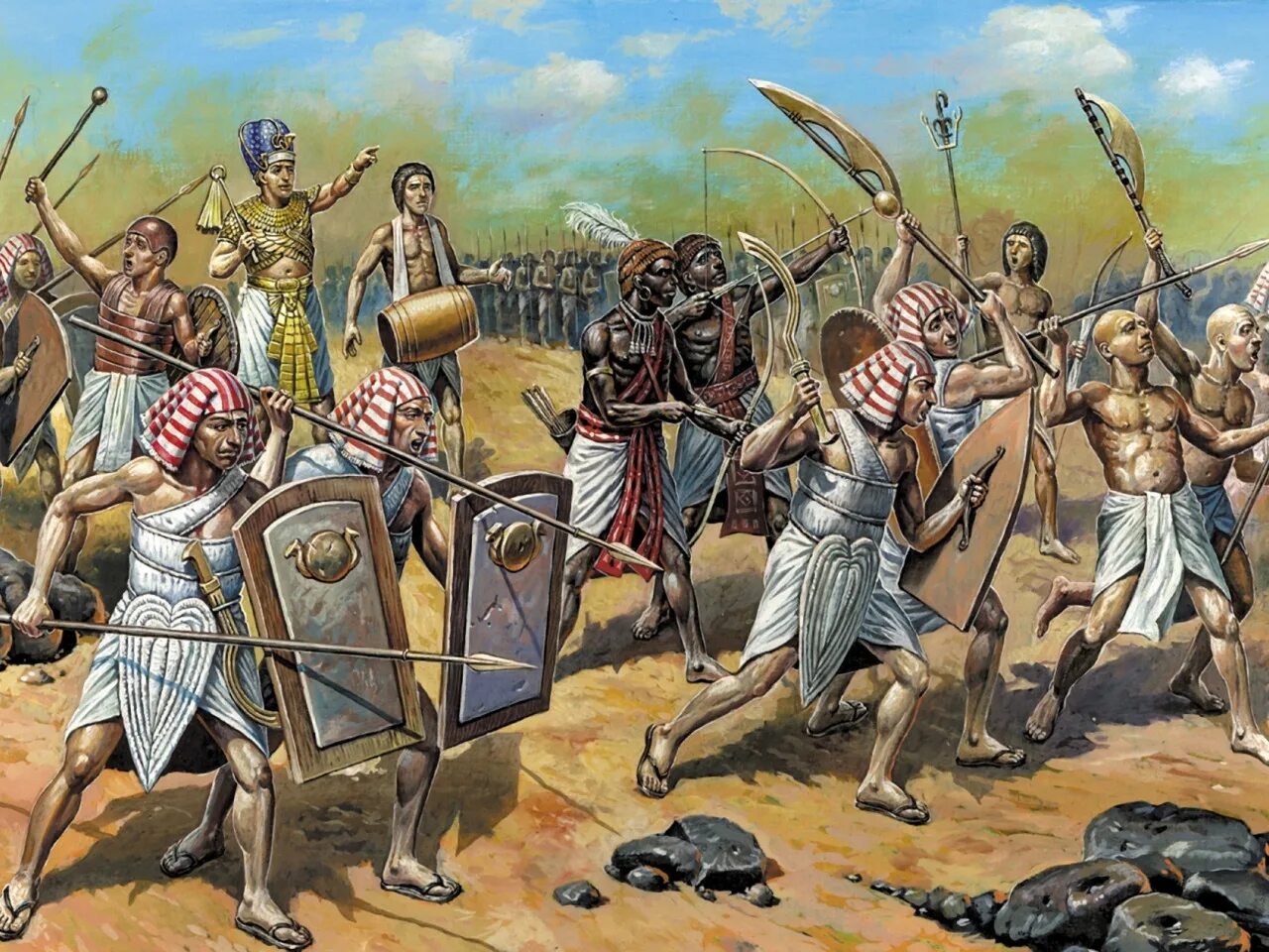 Древнеегипетский воин пехотинец. Армия древнего египет древности. Пехота армии древнего египта. Пехотинцы египта. Вооружение воина фараона древнего египта.