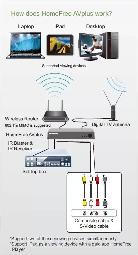 AVerMedia HomeFree AVplus MIPHFAVPS Watch Live TV on iPad - Newegg.com