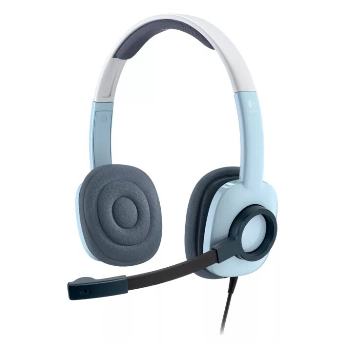 Почему наушники logitech. Гарнитура Logitech Headset. Гарнитура проводная Logitech Headset h150 981-000350. Компьютерная гарнитура Logitech stereo Headset h150, голубой. Logitech stereo Headset h150 White.