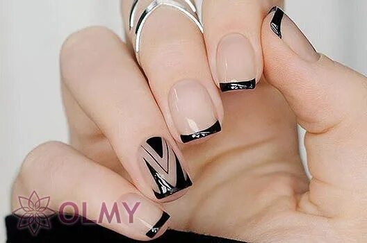 Ногти французский маникюр черные 53+ Stunning Modern French Manicure Ideas for 2024 French tip acrylic nails, Fre