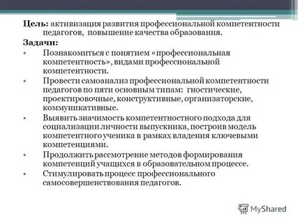 Самоанализ компетенций