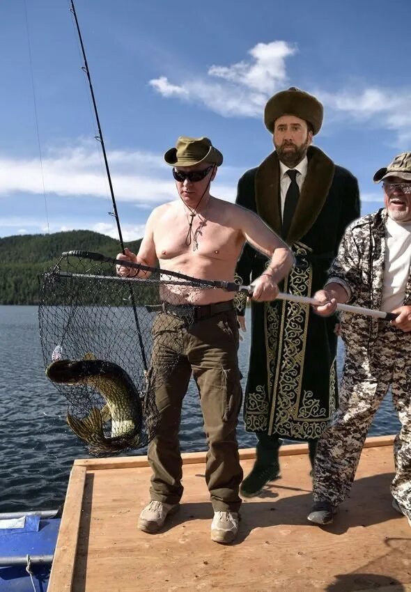 Рыбалка Путина. Приятеля на рыбалку