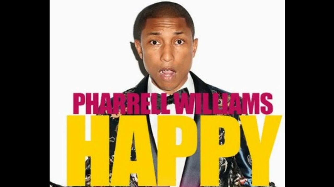 Песни happy williams. Pharrell Williams Happy. Pharrell Williams Happy обложка. Pharrell Happy 24. Happy Фаррелл Уильямс маска.