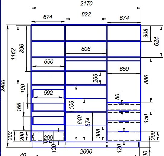 Шкаф для материалов размеры. Шкаф-купе чертежи с размерами 2000*2300. Чертеж шкаф купе 2700мм. Шкаф-купе чертежи с размерами. Чертёж шкафа с размерами.