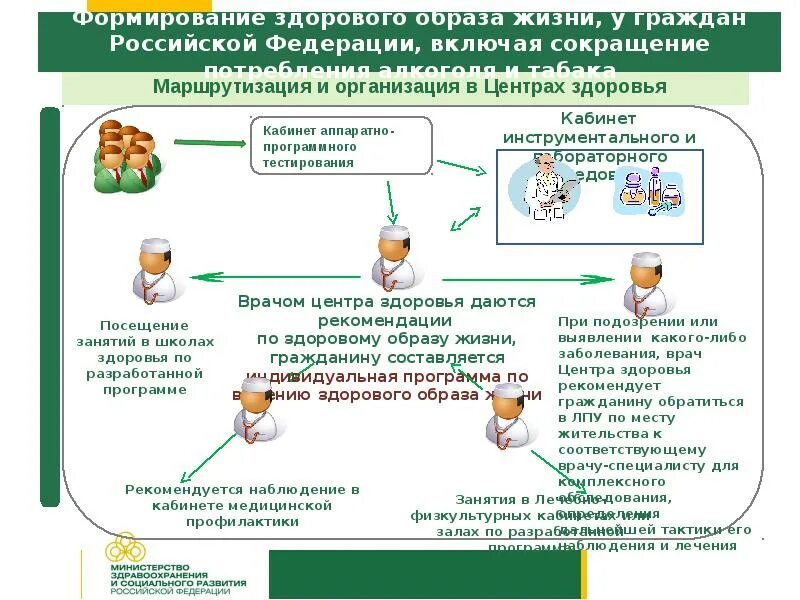 Организация работы центров здоровья. Структура центра здоровья. задачи центра здоровья. центры здоровья кратко.