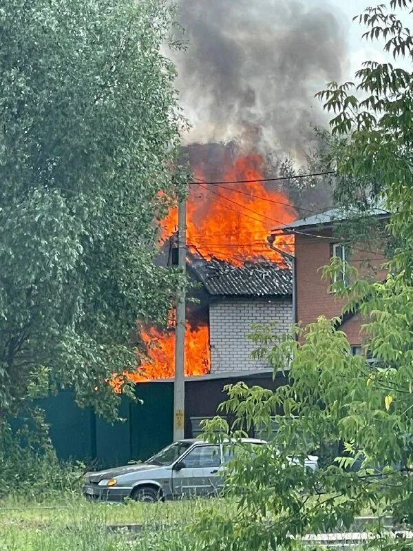 пожар в щербинке.