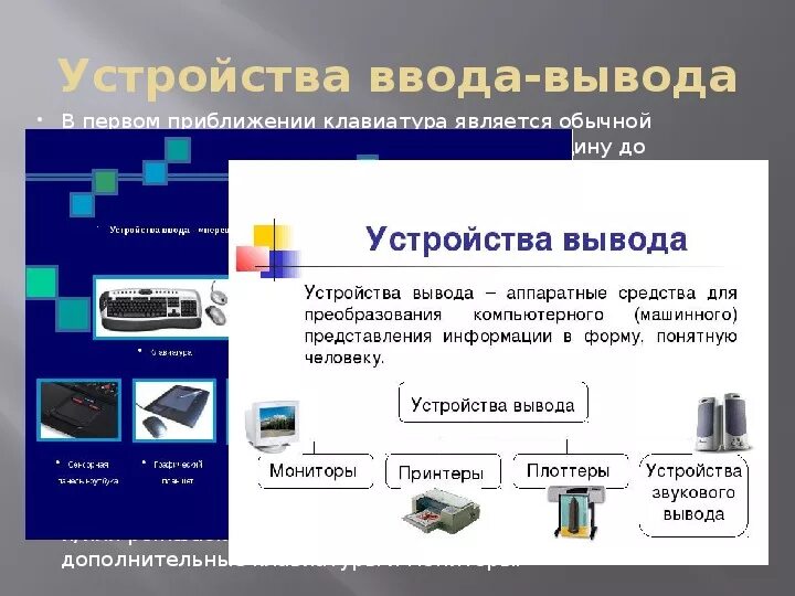 Устройства ввода и вывода. Персональный компьютер устройства ввода и вывода. Устройства ввода и устройства вывода информации. Схема устройства ввода и вывода. Организация работы ввода вывода